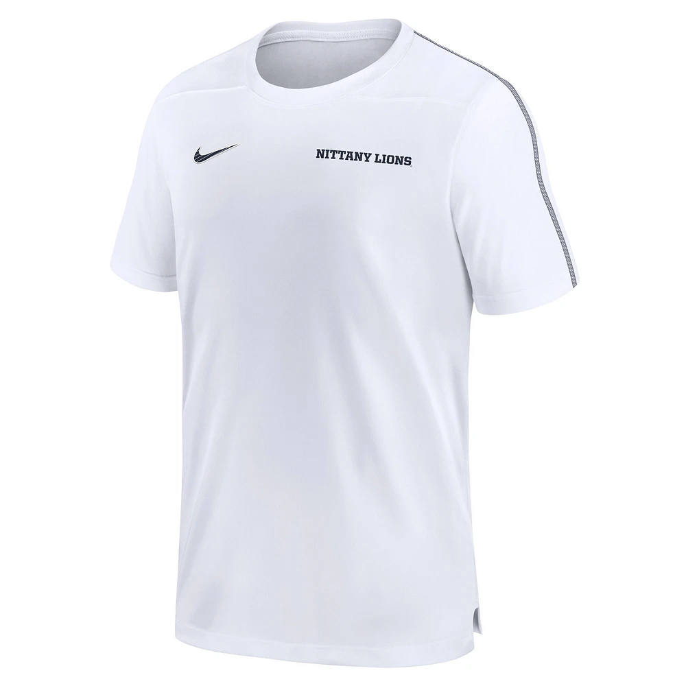 Haut de performance Nike Penn State Nittany Lions 2024 Sideline Coach pour homme blanc