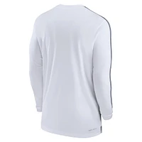 Men's Nike White Penn State Nittany Lions 2024 Sideline Coach UV Performance Long Sleeve T-Shirt