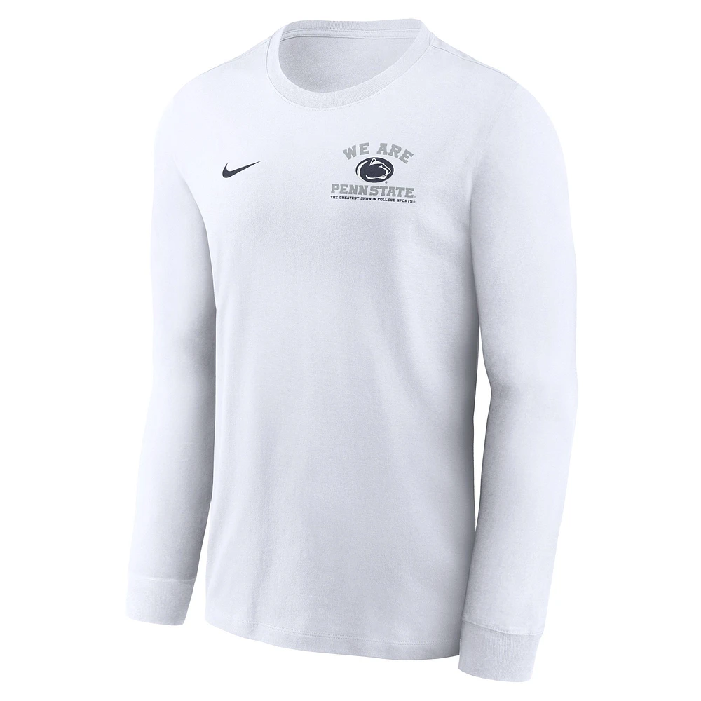 Men's Nike White Penn State Nittany Lions 2024 Out Long Sleeve T-Shirt