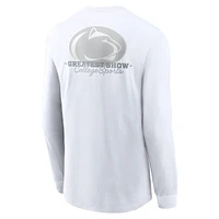 T-shirt Nike blanc à manches longues Penn State Nittany Lions 2025 pour homme