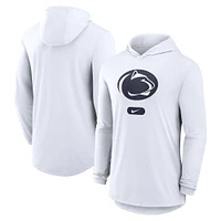 T-shirt à capuche manches longues Nike Penn State Nittany Lions pour homme, léger et performant, blanc