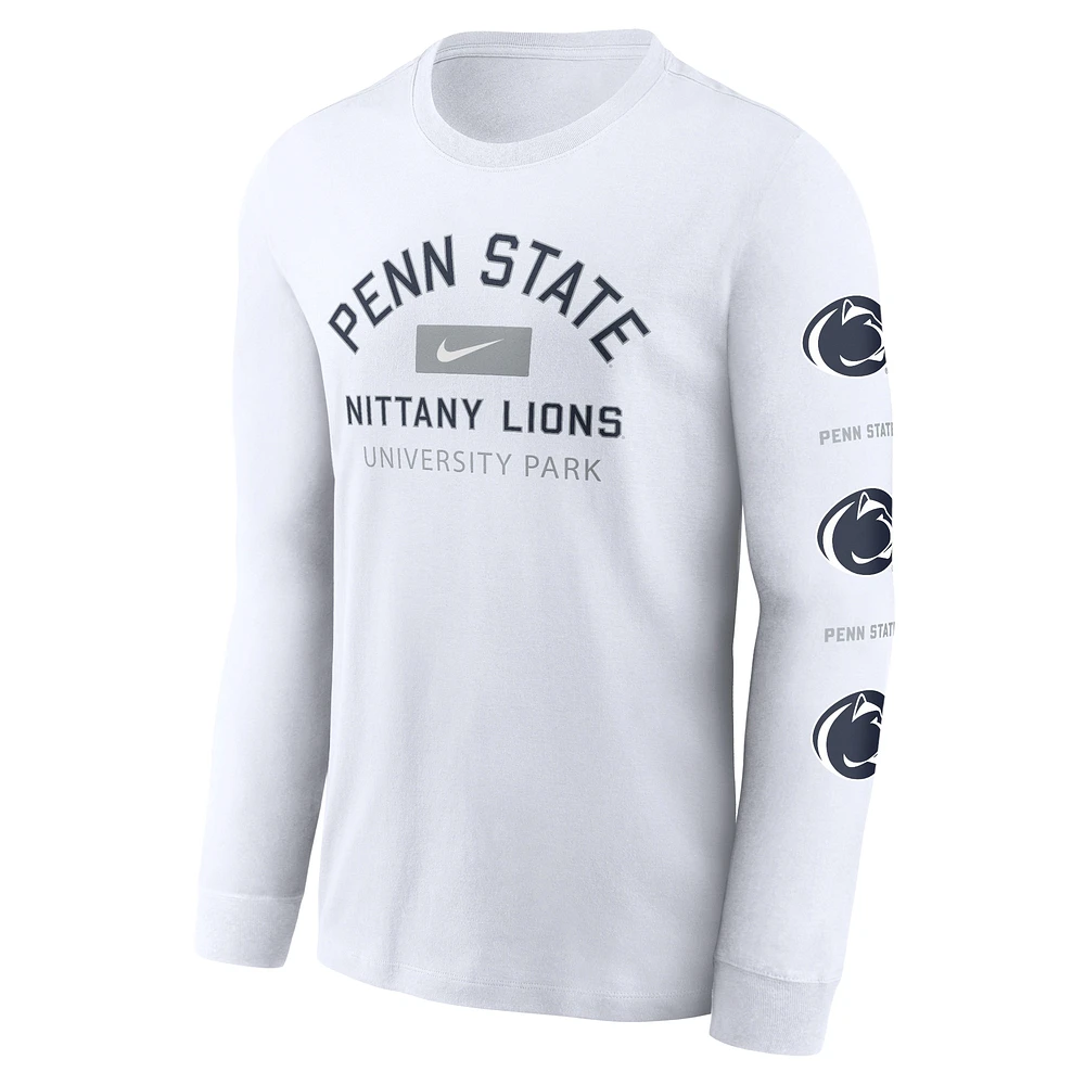 Men's Nike White Penn State Nittany Lions Primetime Classic Location Long Sleeve T-Shirt