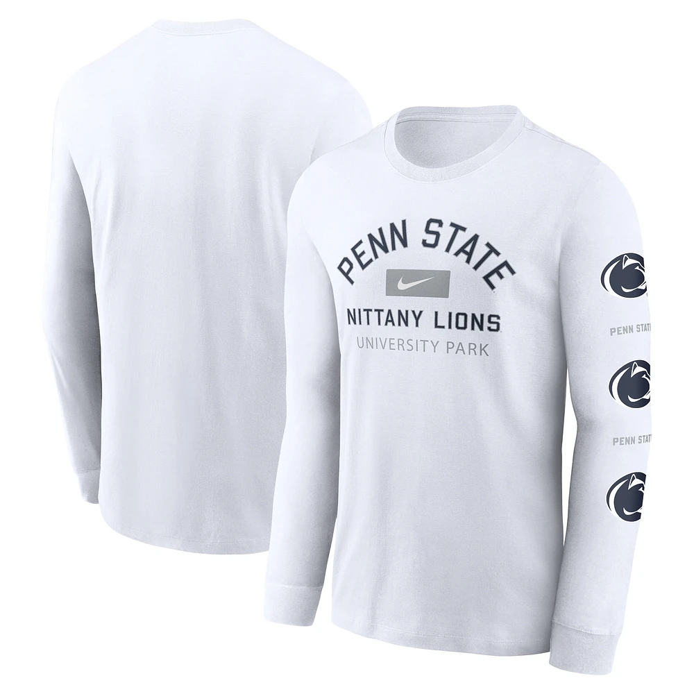 Men's Nike White Penn State Nittany Lions Primetime Classic Location Long Sleeve T-Shirt