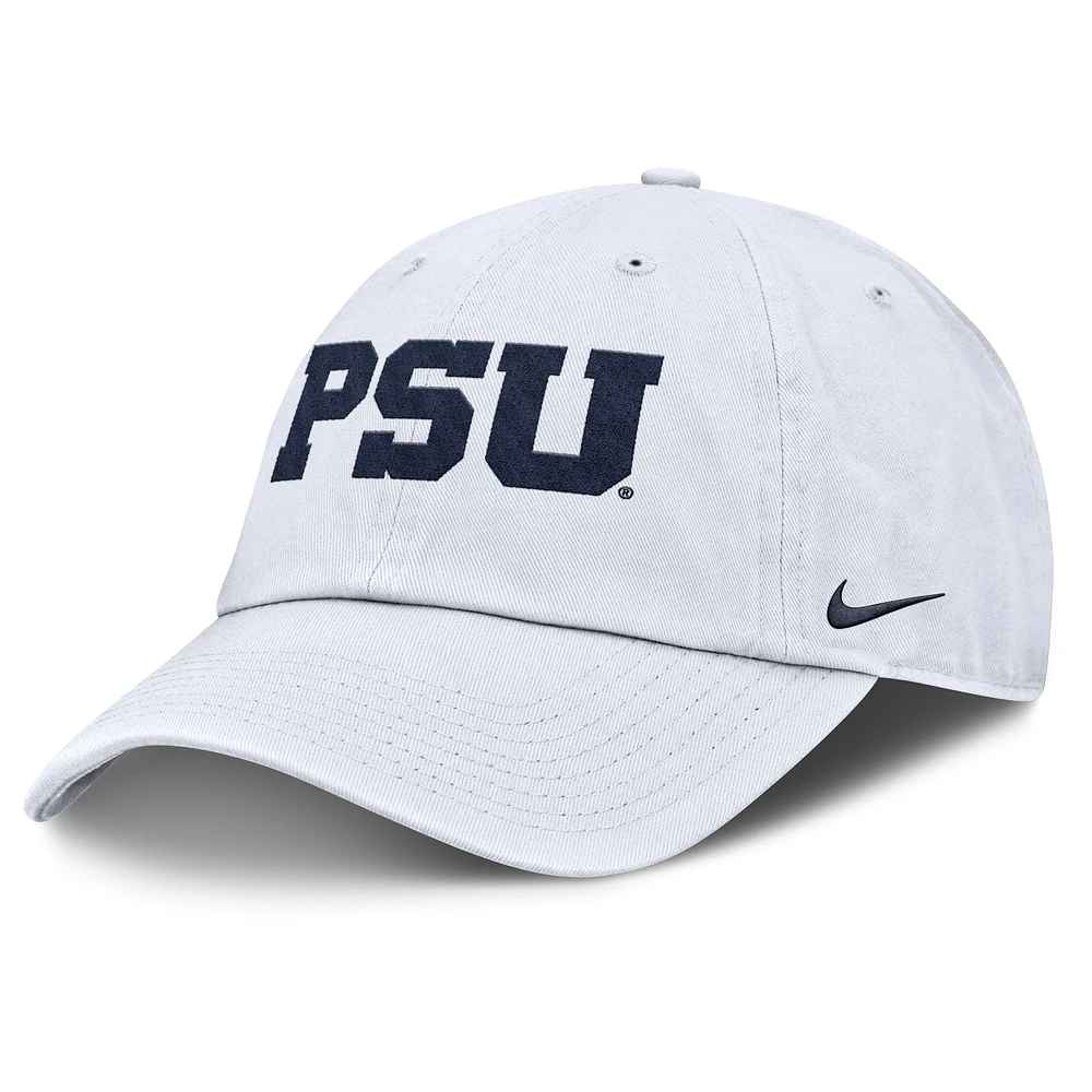 Casquette ajustable Nike Penn State Nittany Lions Primetime Club pour homme blanche