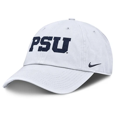 Casquette ajustable Nike Penn State Nittany Lions Primetime Club pour homme blanche