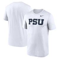 T-shirt à logo alternatif Nike Penn State Nittany Lions Primetime Legend pour homme blanc