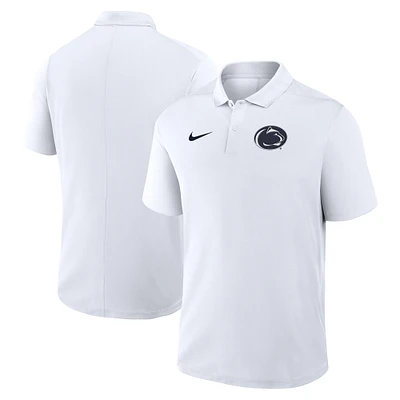 Polo Nike blanc Penn State Nittany Lions Primetime Victory avec logo principal pour homme