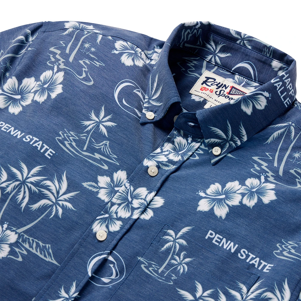 Chemise boutonnée classique Reyn Spooner pour hommes, Penn State Nittany Lions, bleu marine