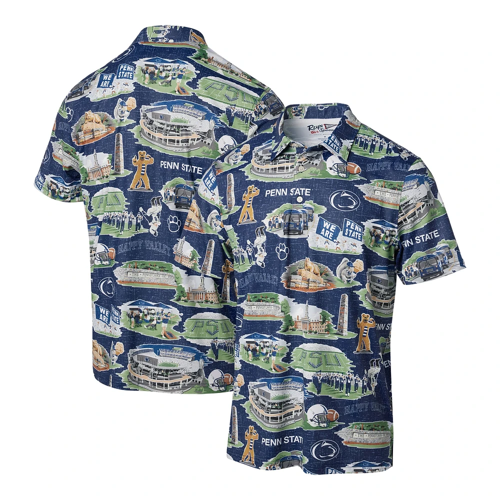 Men's Reyn Spooner Navy Penn State Nittany Lions Scenic Polo