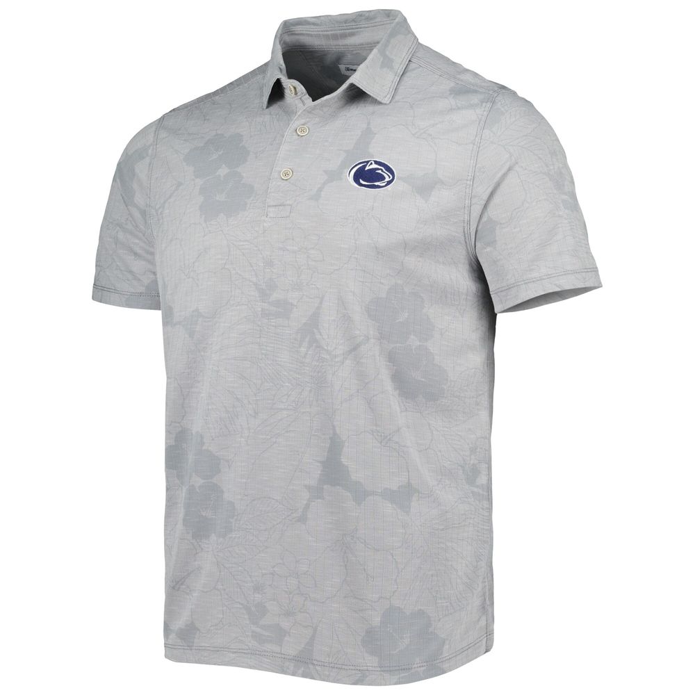 Men's Tommy Bahama Gray Penn State Nittany Lions Miramar Blooms Polo