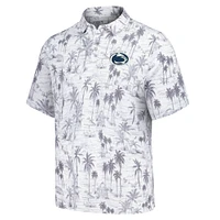 Men's Tommy Bahama Gray Penn State Nittany Lions Sport Cabana Shores IslandZone Tri-Blend Polo