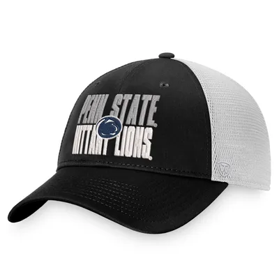 Penn State Nittany Lions Top of the World Stockpile Trucker Snapback Hat - Black/White