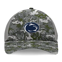 Casquette ajustable camouflage Top of the World pour hommes, gris, Penn State, Nittany Lions, OHT, engagement militaire, camionneur