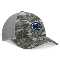 Casquette ajustable camouflage Top of the World pour hommes, gris, Penn State, Nittany Lions, OHT, engagement militaire, camionneur