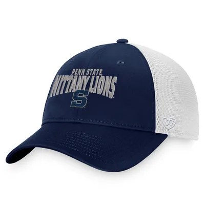 Penn State Nittany Lions Top of the World Breakout Trucker Snapback Hat - Navy/White