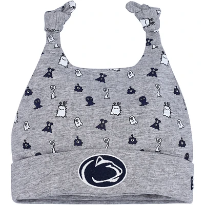 Bonnet en tricot à revers Newborn & Infant New Era gris chiné Penn State Nittany Lions Critter