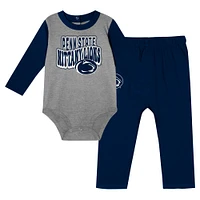 Newborn & Infant Penn State Nittany Lions Double Up Long Sleeve Bodysuit Pant Set