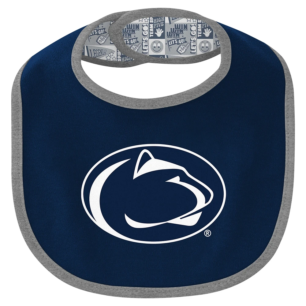 Newborn & Infant Penn State Nittany Lions Dynamic Duo Bodysuit, Bib Cuffed Knit Hat Set