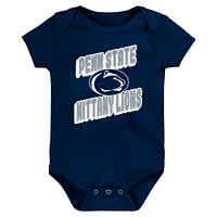 Newborn Navy Penn State Nittany Lions Sunday Comics 3-Pack Bodysuit Set