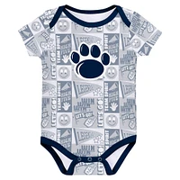 Newborn Navy Penn State Nittany Lions Sunday Comics 3-Pack Bodysuit Set