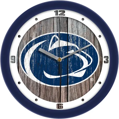 Penn State Nittany Lions 11.5'' Suntime Premium Glass Face Weathered Wood Wall Clock
