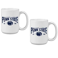 Lot de deux tasses en céramique de 15 oz des Nittany Lions de Penn State