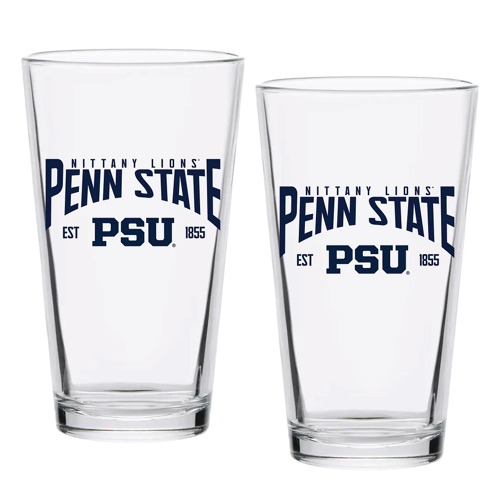 Lot de deux verres à bière Established de 16 oz des Nittany Lions de Penn State