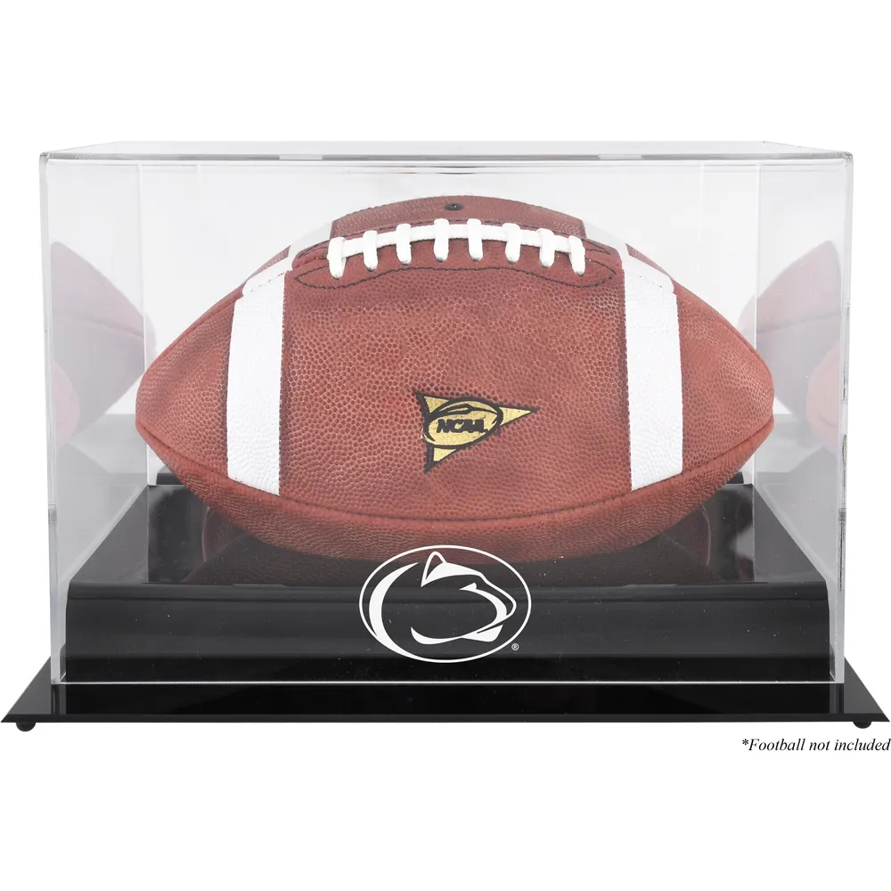 Penn State Nittany Lions Black Base Team Logo Football Display Case with Mirror Back