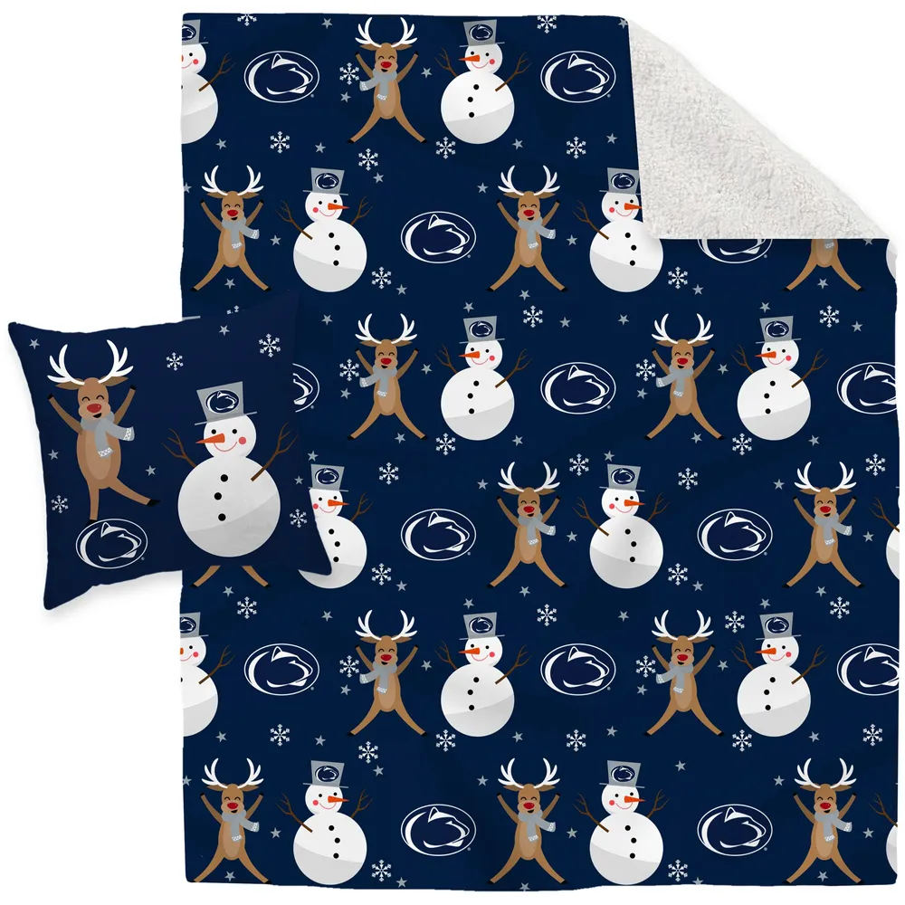 Lids Detroit Lions Holiday Reindeer Blanket and Pillow Combo Set