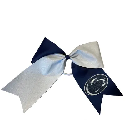 Penn State Nittany Lions Jumbo Glitter Bow with Ponytail Holder