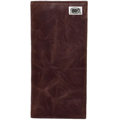 Penn State Nittany Lions Leather Secretary Wallet with Concho - Brown