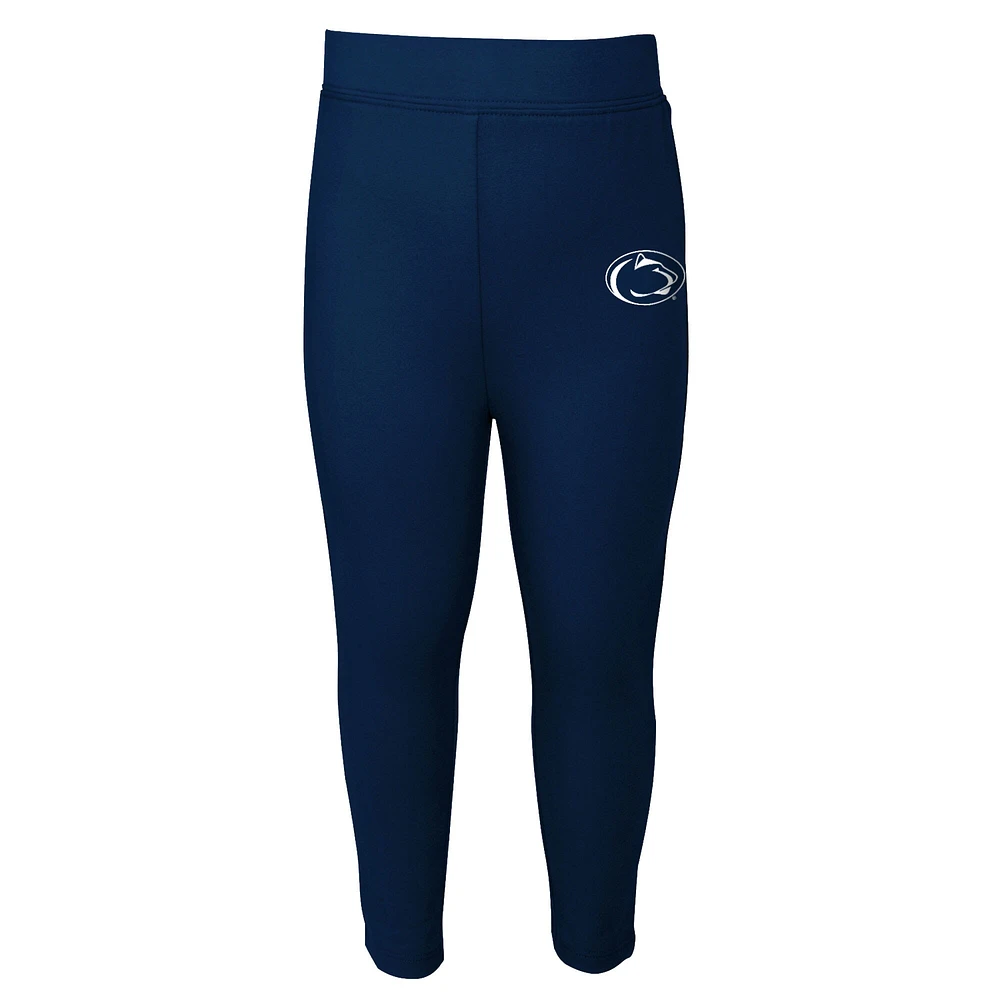 Préscolaire et tout-petit gris chiné/bleu marine Penn State Nittany Lions Forever Love T-shirt leggings