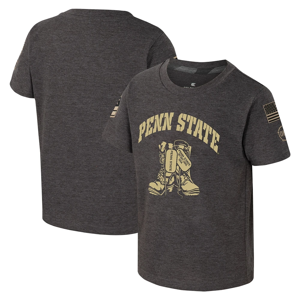 Toddler Colosseum Charcoal Penn State Nittany Lions OHT Military Appreciation Boot Camp T-Shirt