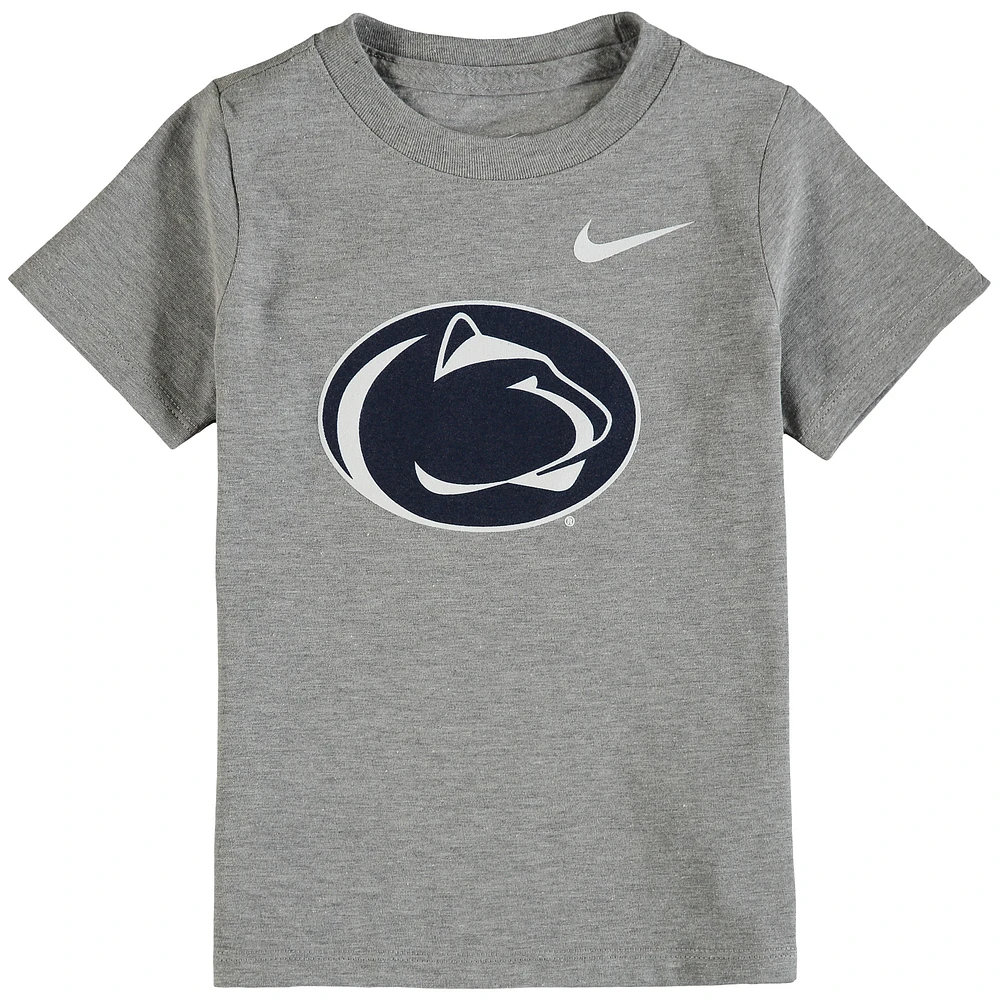 Toddler Nike Heathered Gray Penn State Nittany Lions Logo T-Shirt