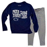 Ensemble haut à manches longues et leggings rayés pour tout-petits Wes & Willy Penn State Nittany Lions