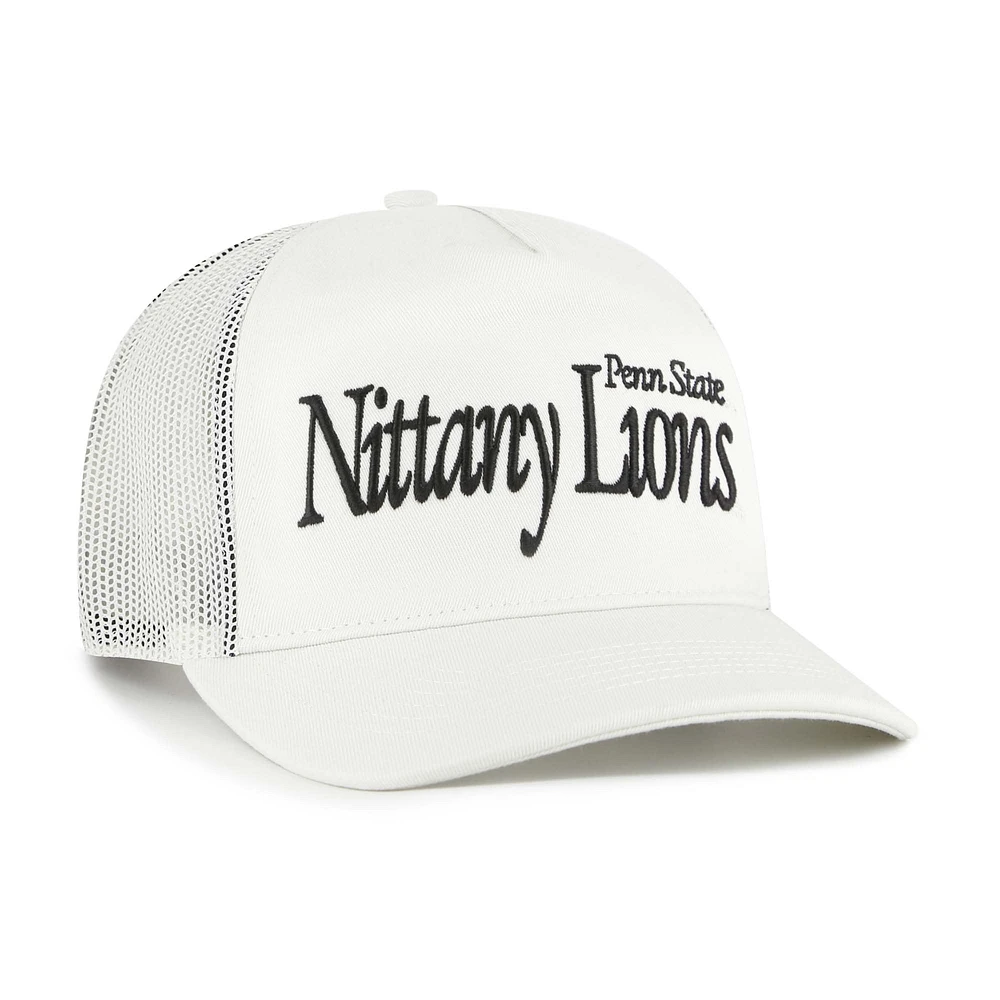 Unisex '47  Cream Penn State Nittany Lions Foundation Script Adjustable Trucker Hat