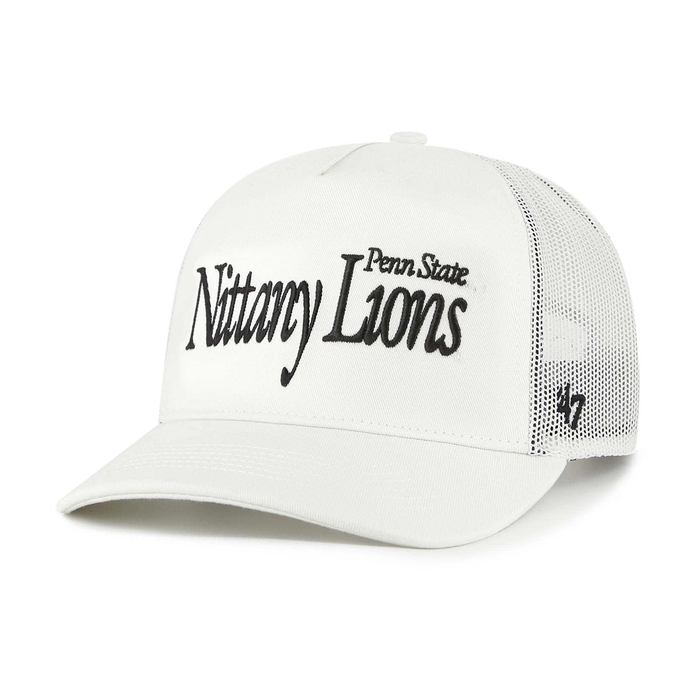 Unisex '47 Cream Penn State Nittany Lions Foundation Script Adjustable Trucker Hat