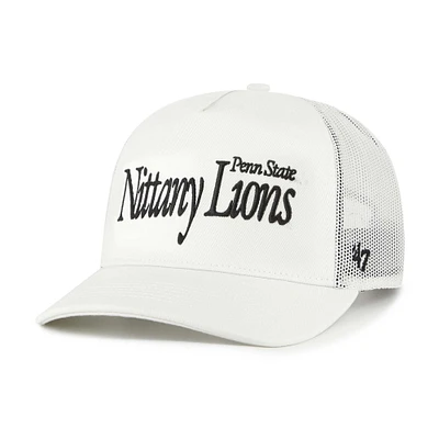 Unisex '47  Cream Penn State Nittany Lions Foundation Script Adjustable Trucker Hat
