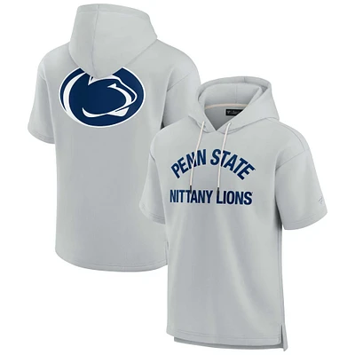 Sweat à capuche unisexe Fanatics gris Penn State Nittany Lions Elements en polaire super douce manches courtes