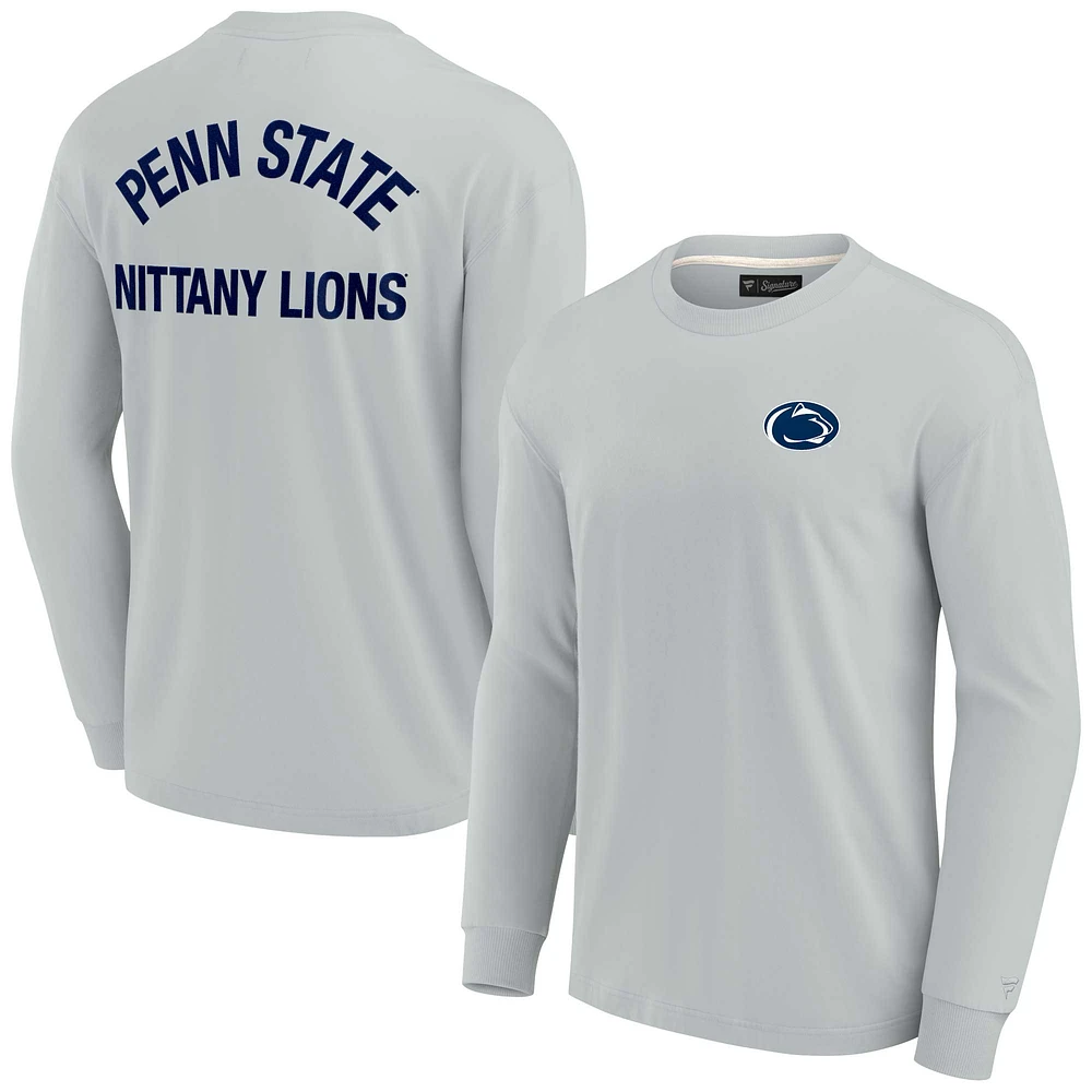 T-shirt unisexe Fanatics gris Penn State Nittany Lions Elements super doux à manches longues