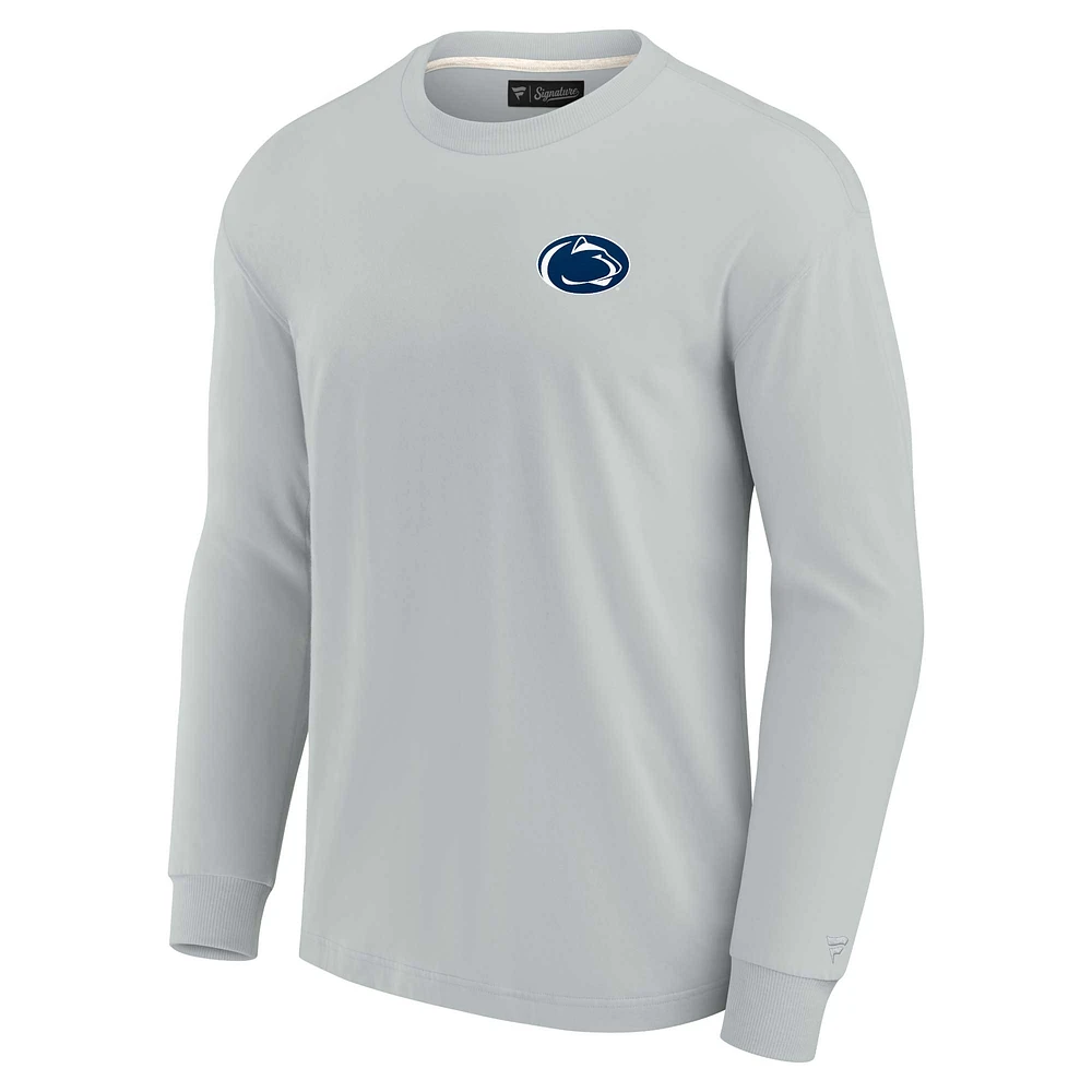 T-shirt unisexe Fanatics gris Penn State Nittany Lions Elements super doux à manches longues