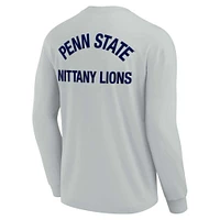 T-shirt unisexe Fanatics gris Penn State Nittany Lions Elements super doux à manches longues