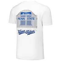 T-shirt unisexe blanc avec casque Penn State Nittany Lions Hyper Local Stadium Gates