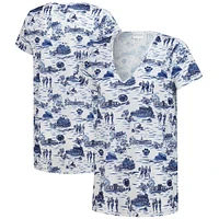 T-shirt à col en V Blake pour femme, blanc, des Nittany Lions de Penn State, Smith & Quinn
