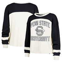 T-shirt à manches longues raglan double tête Penn State Nittany Lions crème '47 pour femme