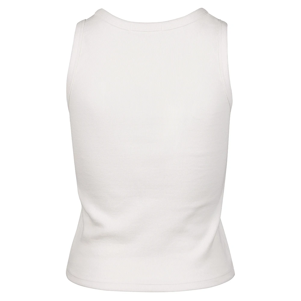 Women's '47  Cream Penn State Nittany Lions Micro Logo Ribbed Cropped Tank Top