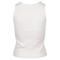 Women's '47  Cream Penn State Nittany Lions Micro Logo Ribbed Cropped Tank Top