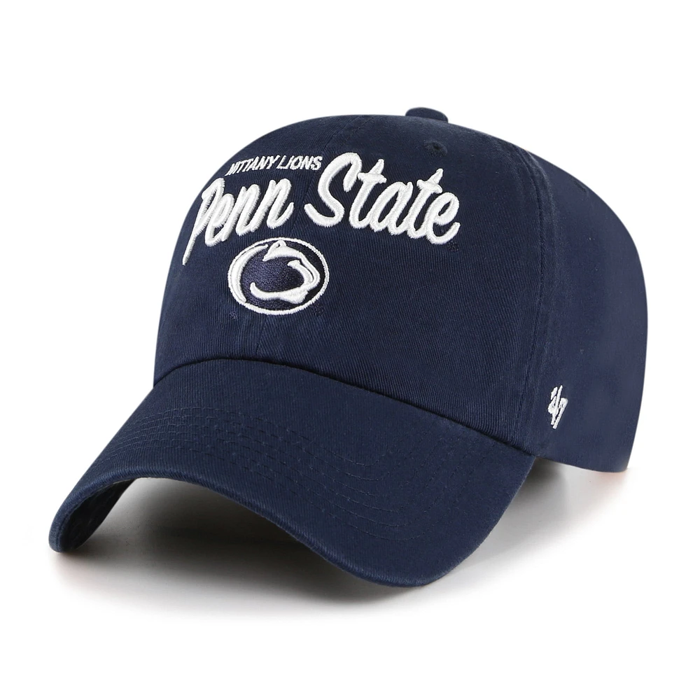 Casquette réglable '47 Penn State Nittany Lions Phoebe Clean Up bleu marine pour femme