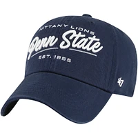 Casquette réglable '47 Navy Penn State Nittany Lions Sidney Clean Up pour femmes