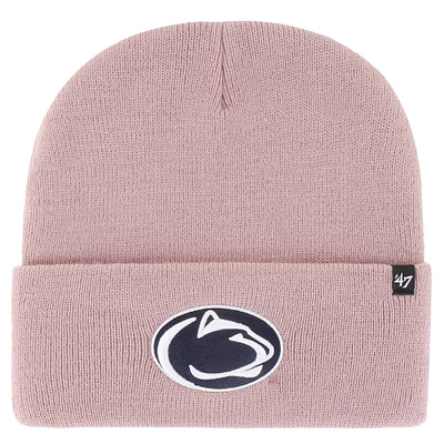 Bonnet tricoté à revers rose Penn State Nittany Lions Haymaker pour femme '47